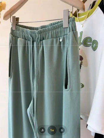 可以两穿的卫裤 韩版高腰抽绳贝壳扣宽松休闲束脚运动裤卫裤女春商品大图