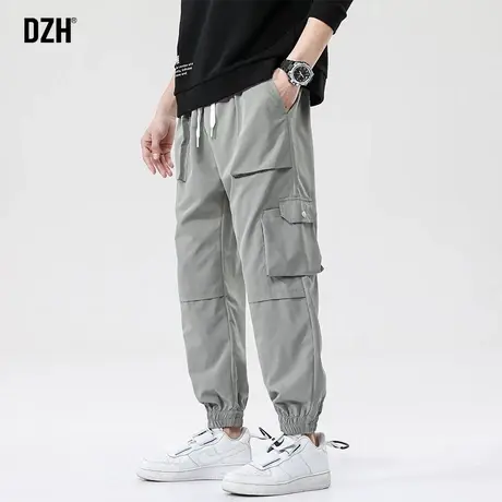 男士休闲裤灰色工装裤男春夏宽松束脚九分裤裤子男裤2023新款秋季商品大图