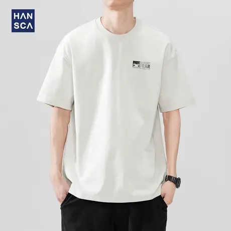 hansca 245g重磅短袖T恤男2025夏季新款宽松时尚动漫印花休闲上衣商品大图