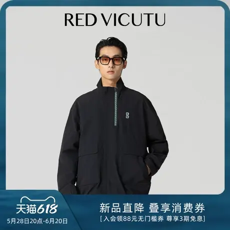 VICUTU/威可多凉山新衣拾遗录男士夹克新款黑色休闲百搭通勤外套图片