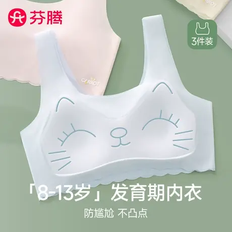 芬腾少女内衣发育期小学生儿童一二阶段小背心防凸点冰丝无痕文胸商品大图