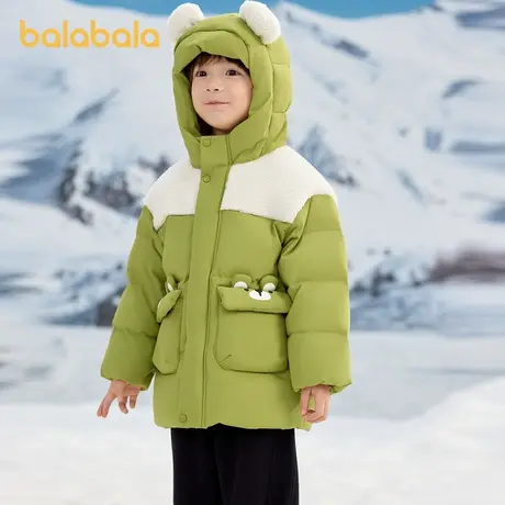 巴拉巴拉童装男童羽绒服冬2025新款连帽外套动物造型商品大图