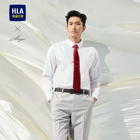 HLA/海澜之家轻商务衫及系列衬衫春夏免烫纯棉通勤风大码衬衣男商品大图
