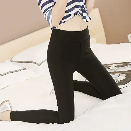 薄款高腰九分裤女夏装打底裤外穿弹力小脚裤秋紧身长裤铅笔裤子潮商品大图