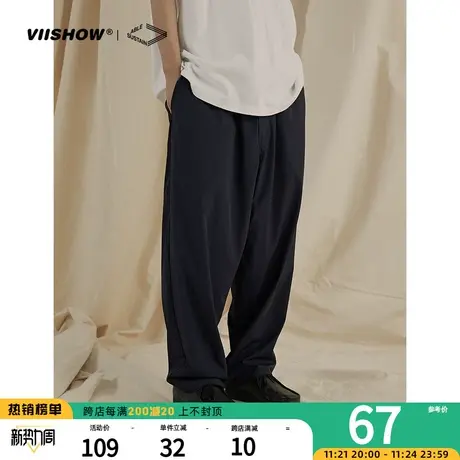 VIISHOW休闲裤男士潮牌春季新款日系宽松机能工装裤舒适直筒裤子商品大图