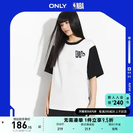 ONLY奥莱2023春夏新款时尚NBA联名款宽松圆领短袖T恤女商品大图