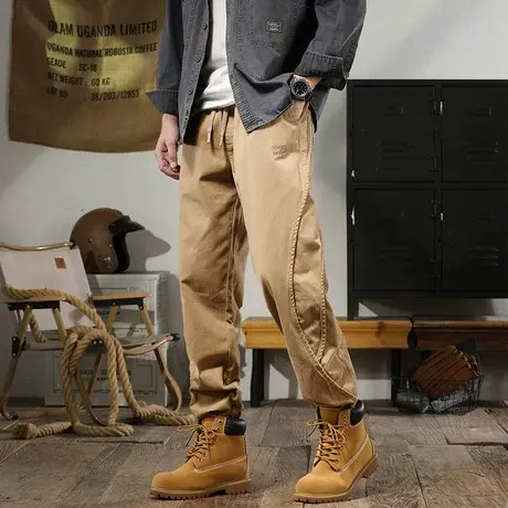 百搭时尚秋季裤子男款工装裤男休闲裤大码多口袋男士百搭休闲裤商品大图