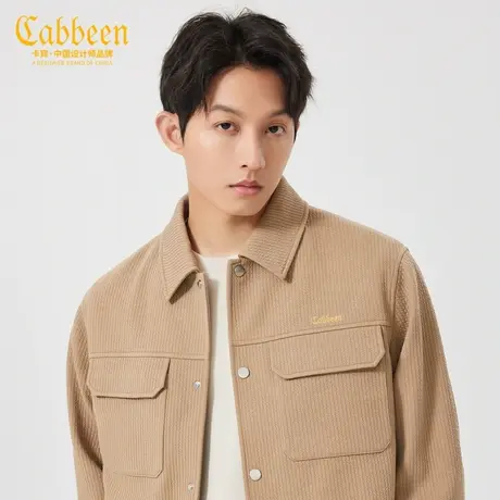 卡宾男装 LOGO刺绣夹克2024春季新款宽松外套肌理设计休闲通勤H图片