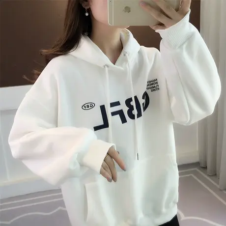 卫衣女2023新款早秋休闲小众长袖连帽时尚百搭显瘦女装洋气上衣潮图片