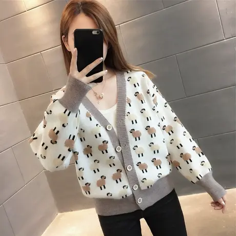 毛衣2023年新款女装秋冬季秋款秋装女士针织开衫宽松百搭外穿爆款图片