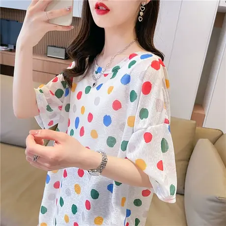 户外透气防晒衣女夏季韩版宽松薄款百搭冰丝防晒服罩衫上衣空调衫商品大图