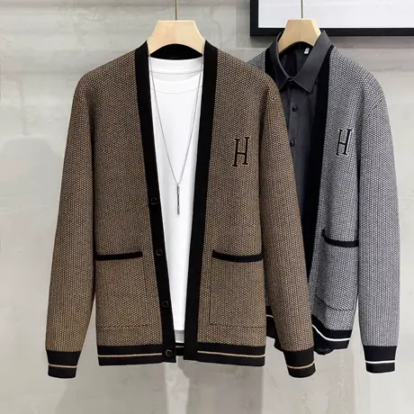 民族风织法针织开衫男外套日系原宿宽松针织衫春秋季韩版潮毛衣潮商品大图