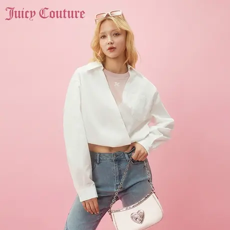 Juicy Couture橘滋春夏新款衬衫长袖双层内里背心短款长袖休闲女商品大图