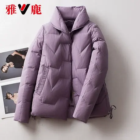 雅鹿羽绒服女短款2022冬季新款时尚小个子面包服高端保暖百搭外套商品大图