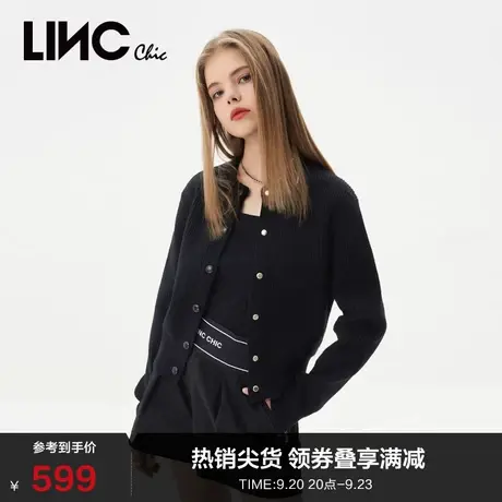 LINCCHIC金羽杰针织衫先锋设计羊毛针织开衫毛衣外套女S231CR160Y商品大图