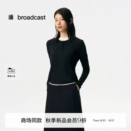 播简约修身圆领T恤BDS3YD3500商品大图