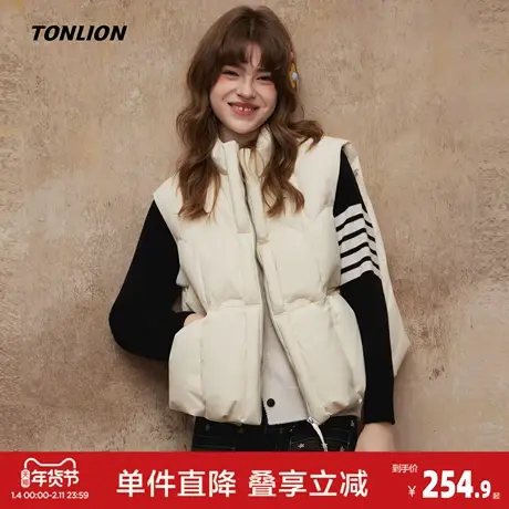 唐狮2026秋冬季短款马甲羽绒服女外穿背心保暖时尚净色百搭超好看图片