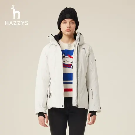【商场同款】Hazzys哈吉斯户外宽松羽绒服冬季新款保暖腰带款外套图片