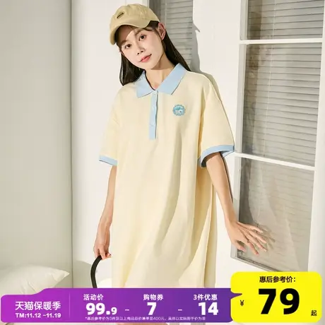 唐狮新款女连衣裙甜美气质polo领裙子高级小众宽松短裙减龄慵懒DY商品大图