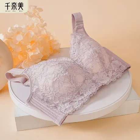 千奈美全罩杯大胸显小内衣女薄款防下垂收副乳无钢圈调整型文胸商品大图