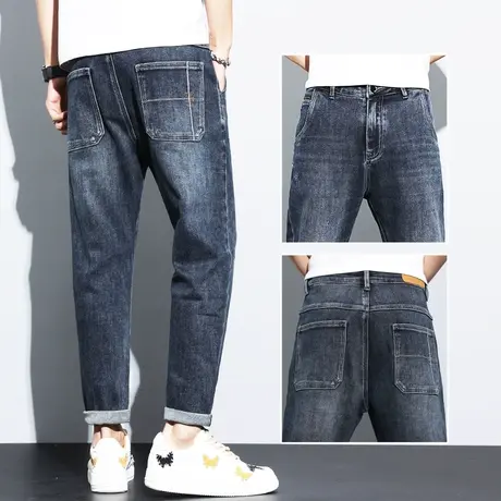 高端牛仔裤男士直筒宽松休闲男裤子2023年新款潮牌秋季春秋款男生图片
