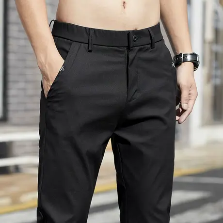 夏季薄款冰丝男裤西裤男士修身商务休闲长裤子西装裤夏天夏装夏裤商品大图