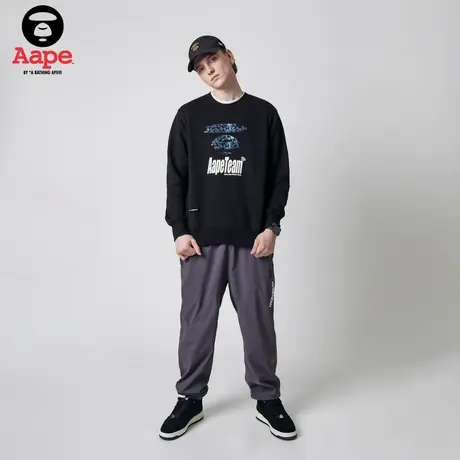Aape旗舰店男装春夏猿颜徽章纯色字母潮流简约长裤6944XXK商品大图