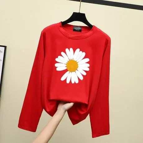 初春装新款韩版打底衫女长袖宽松百搭chic秋衣外穿t恤内搭上衣服商品大图