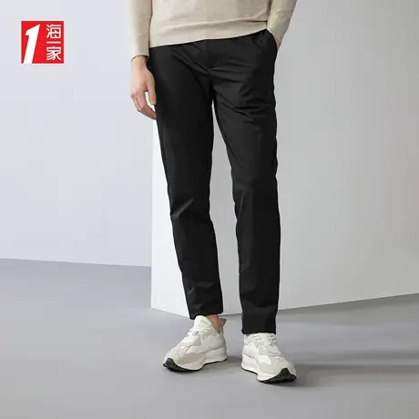 海一家舒适中腰长裤新款基础时尚有型男士休闲裤图片