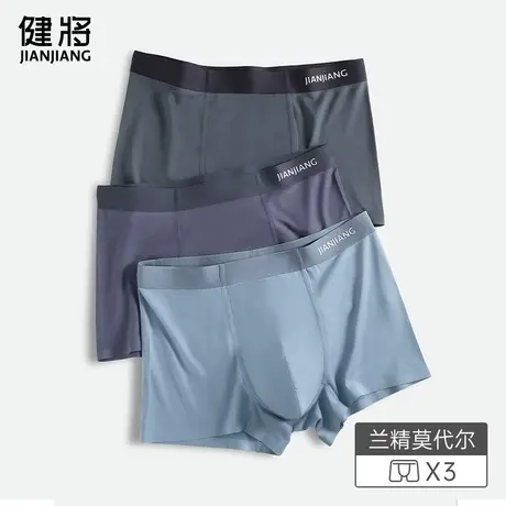 健将兰精莫代尔男士内裤秋冬抗菌四角裤头青少年运动透气平角裤衩商品大图
