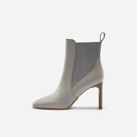 Nine West/玖熙2022秋冬新款短筒靴女高跟时尚粗跟时装靴方头靴子图片