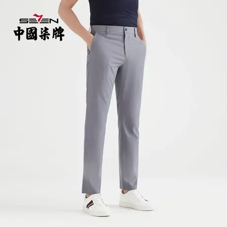柒牌男装清仓春季休闲梭织长裤直筒修身显瘦中青年商务时尚裤装商品大图