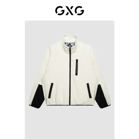 【新款】GXG男装 白色夹克外套冬季自游系列GC121027K图片