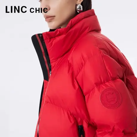 【赵小棠明星同款】LINCCHIC金羽杰2023秋冬新品短款面包羽绒服女商品大图