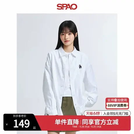 SPAO韩国同款秋冬男女同款小熊Woodie衬衫SPYWE49C52商品大图
