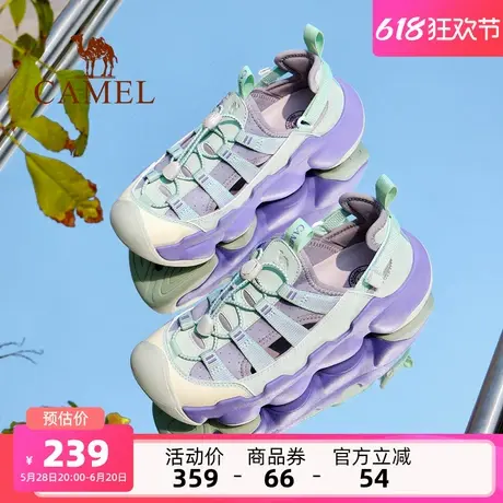 骆驼女鞋2025夏季新款户外运动凉鞋女款镂空透气包头耐磨沙滩鞋子商品大图