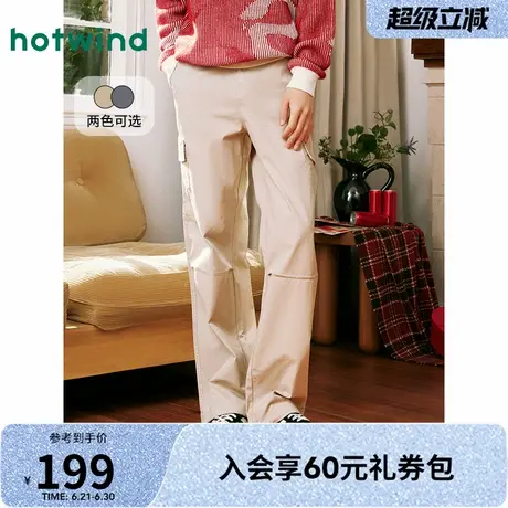 热风工装裤2025年春季新款男士直筒长裤美式复古大口袋休闲长裤商品大图