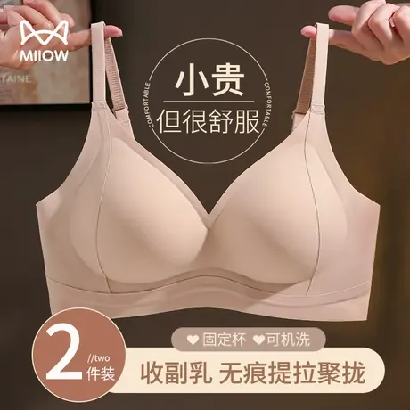 猫人小胸聚拢内衣女收副乳提拉防下垂2025春季新款爆款美背文胸罩图片