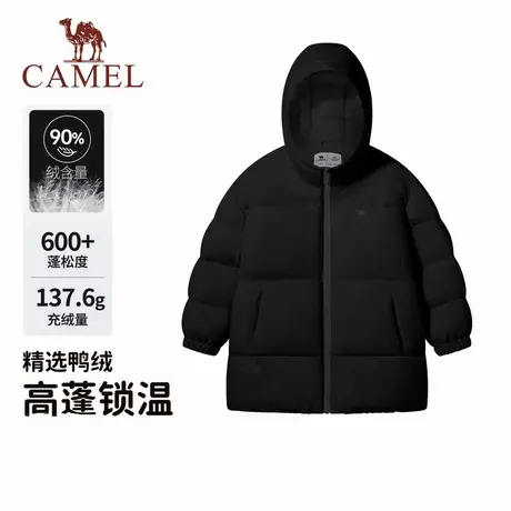 小骆驼儿童羽绒服轻薄款2025新品加厚保暖白鸭绒童装连帽男童外套商品大图