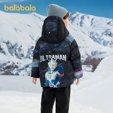 【奥特曼IP】巴拉巴拉男童羽绒服2025冬装新款连帽外套潮商品大图