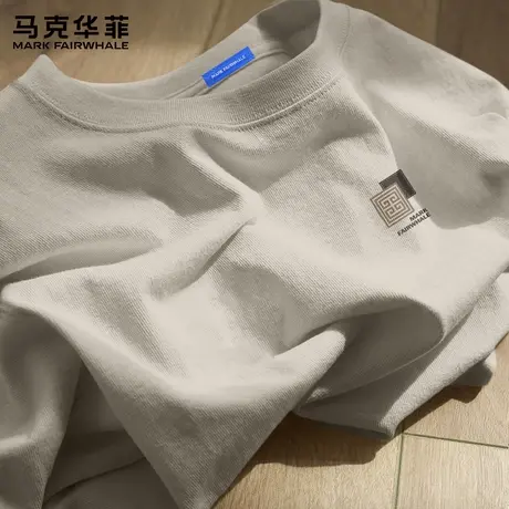 马克华菲纯棉长袖t恤男2025新款秋季美式重磅宽松打底衫男款上衣X商品大图