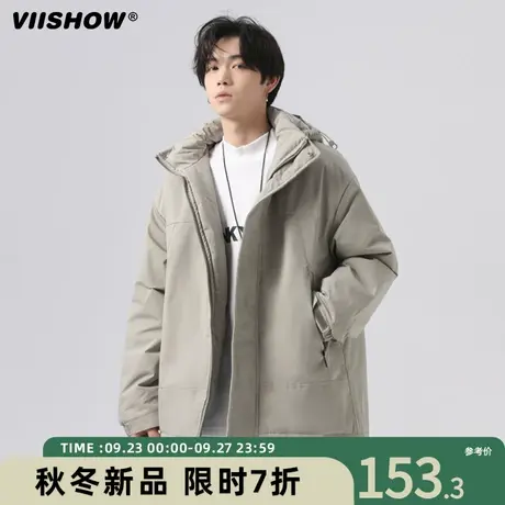 VIISHOW棉服男2023冬季新款加厚外套男山系户外防水登山野营夹克商品大图
