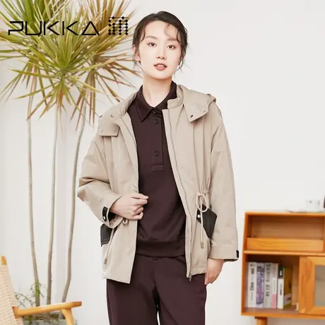 蒲PUKKA 商场同款棉衣2022冬装新款女装时尚抽绳设计棉服商品大图