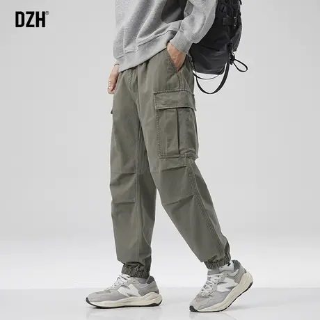 男士日系纯棉工装裤男秋季束脚2023年新款休闲运动裤长裤宽松裤子商品大图