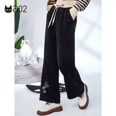 【呼呼严选专享】a02直筒休闲裤女秋新款甜酷直筒裤垂感百搭裤子商品大图