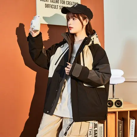 唐狮冬季新款羽绒服女短款工装派克服连帽爆款加厚外套上衣12.18图片