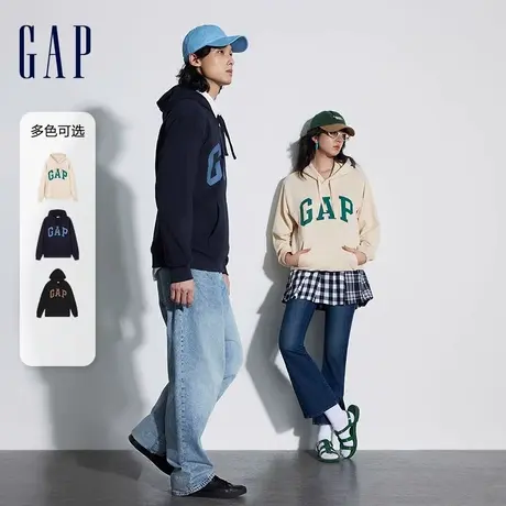 Gap男女装2024新款连帽卫衣美式复古情侣装休闲洋气上衣892186图片