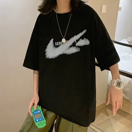 欧美短袖t恤女2021夏季宽松韩版ins潮原宿风半袖设计感小众上衣服商品大图