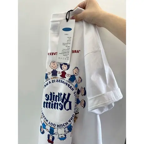 大码oversize夏季t恤女ins潮设计感小众欧货宽松复古港味chic上衣商品大图