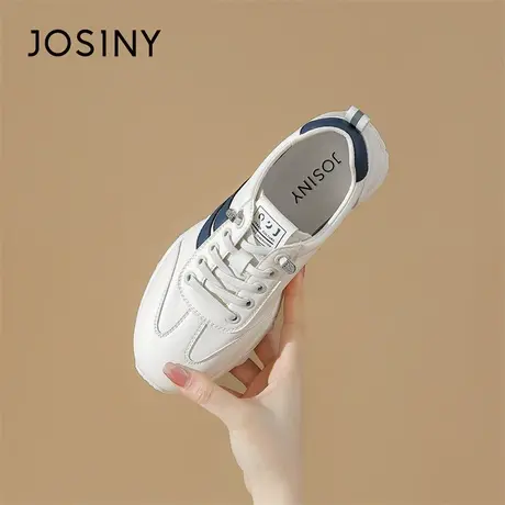 Josiny/卓诗尼小白鞋女款2024新款春季超火一脚蹬女鞋运动休闲鞋商品大图